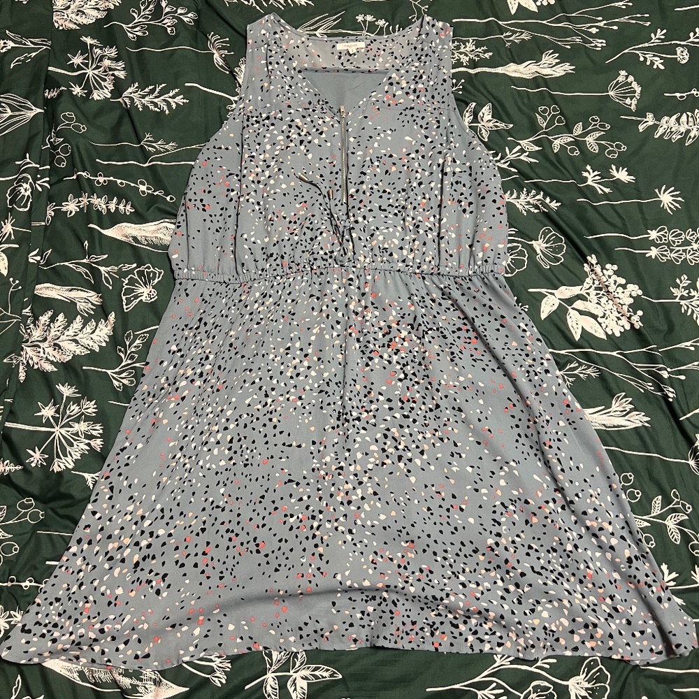 Maurices 2X Light Blue Sleeveless Mid Length Dress